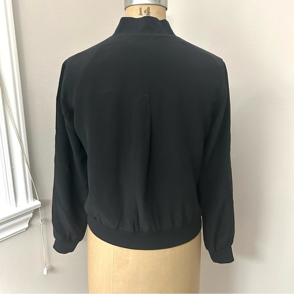 Eileen Fisher Women’s Black 100% Silk Bomber Jacket Size XS - Picture 11 of 17